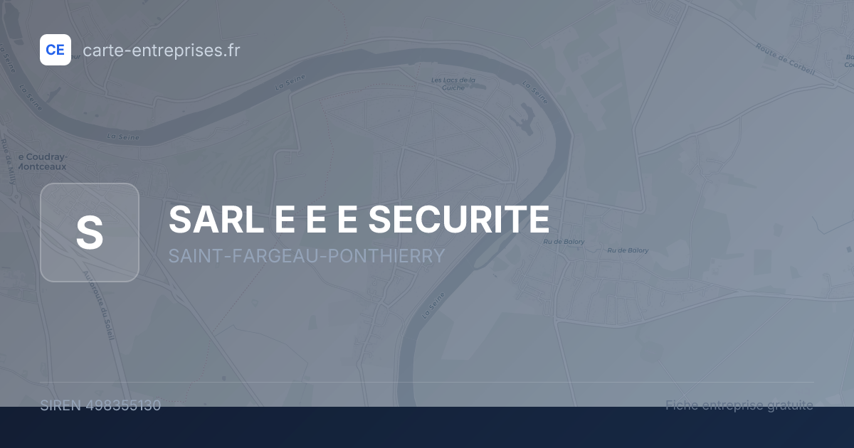 SARL E E E SECURITE — 498355130 — fiche entreprise