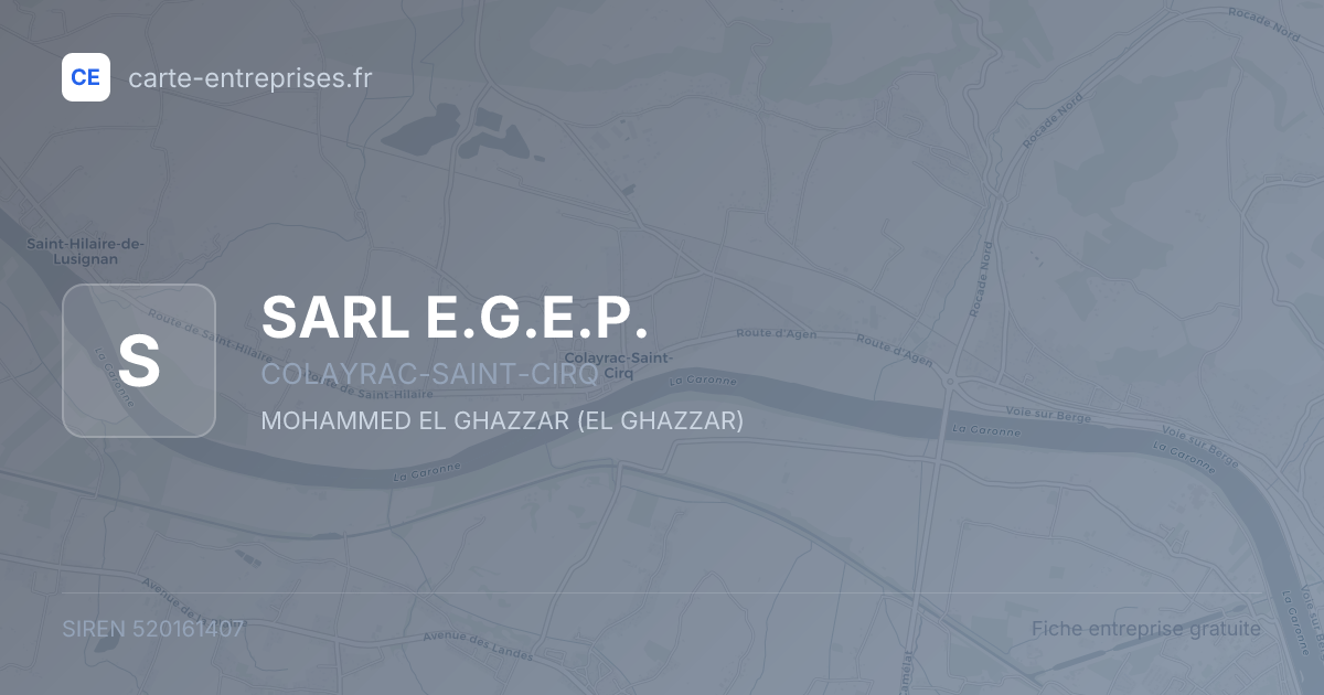SARL E.G.E.P. — 520161407 — fiche entreprise