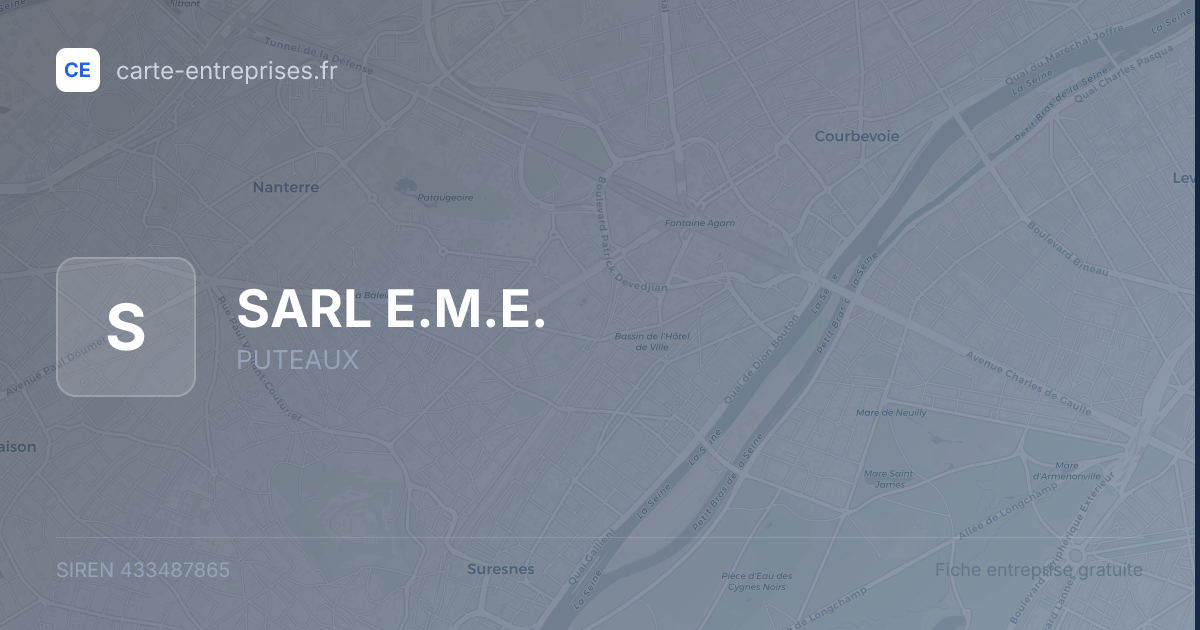 SARL E.M.E. — 433487865 — fiche entreprise