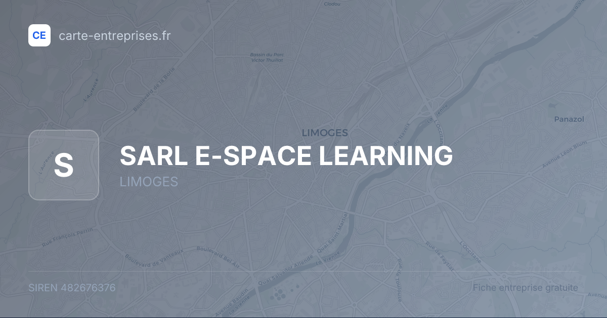 SARL E-SPACE LEARNING — 482676376 — fiche entreprise