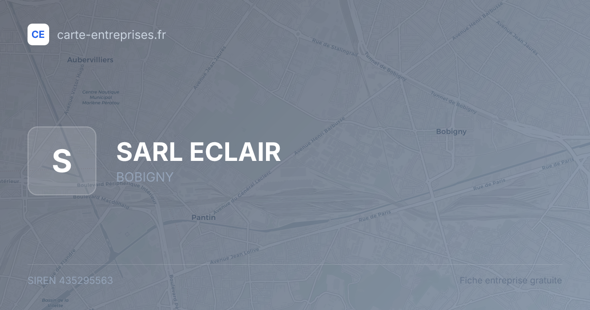 SARL ECLAIR — 435295563 — fiche entreprise