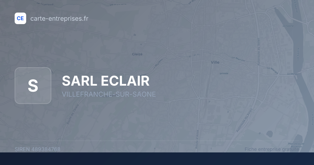 SARL ECLAIR — 489384768 — fiche entreprise