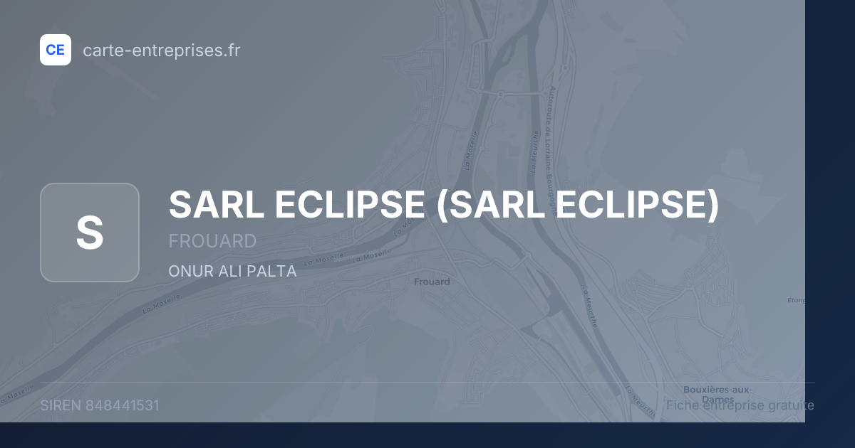 SARL ECLIPSE — 848441531 — fiche entreprise