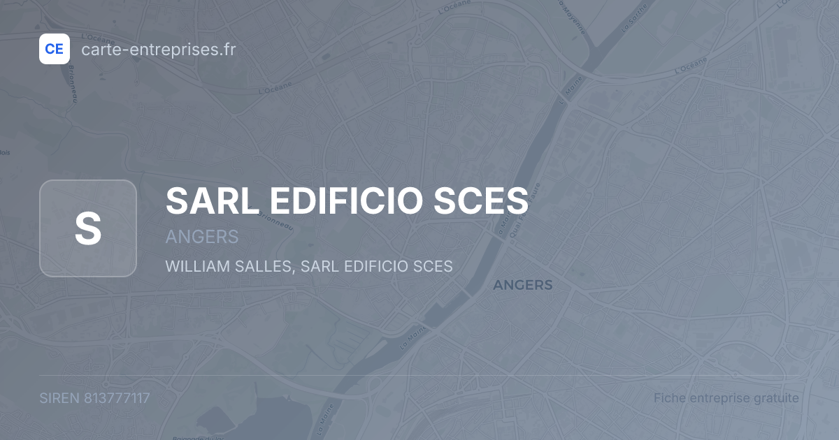 SARL EDIFICIO SCES — 813777117 — fiche entreprise