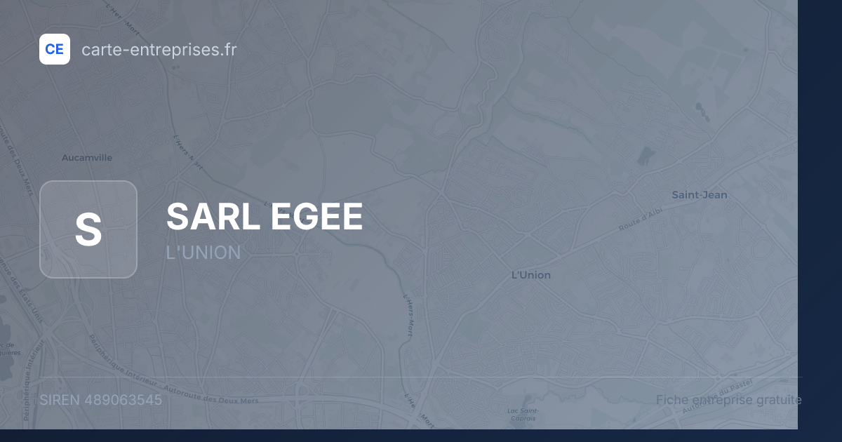 SARL EGEE — 489063545 — fiche entreprise