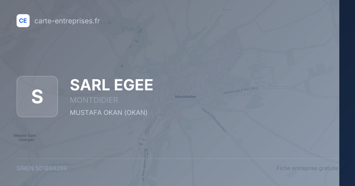 SARL EGEE — 501894299 — fiche entreprise