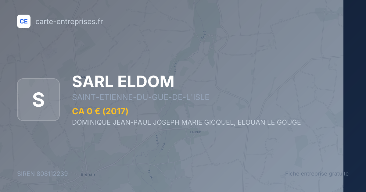 SARL ELDOM — 808112239 — fiche entreprise