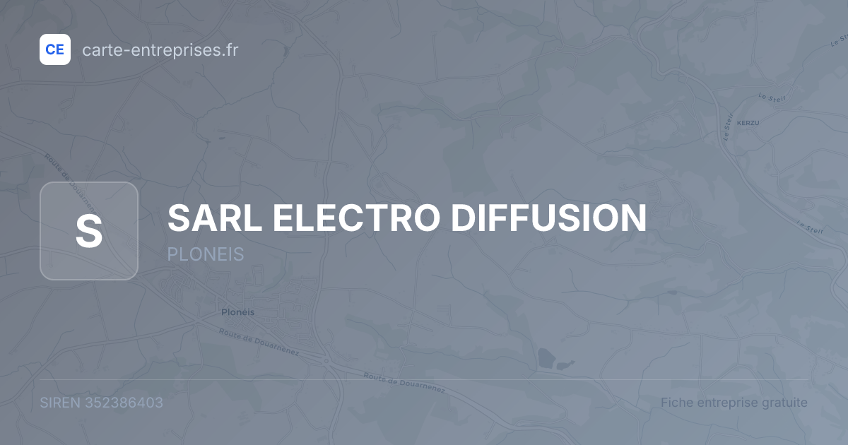 SARL ELECTRO DIFFUSION — 352386403 — fiche entreprise
