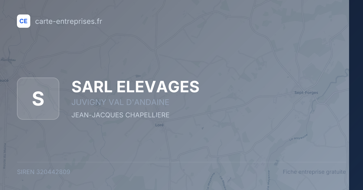 SARL ELEVAGES — 320442809 — fiche entreprise