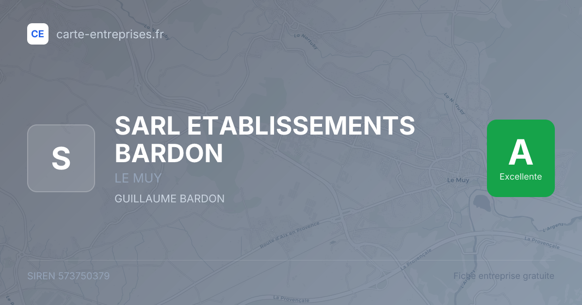 SARL ETABLISSEMENTS BARDON — 573750379 — fiche entreprise