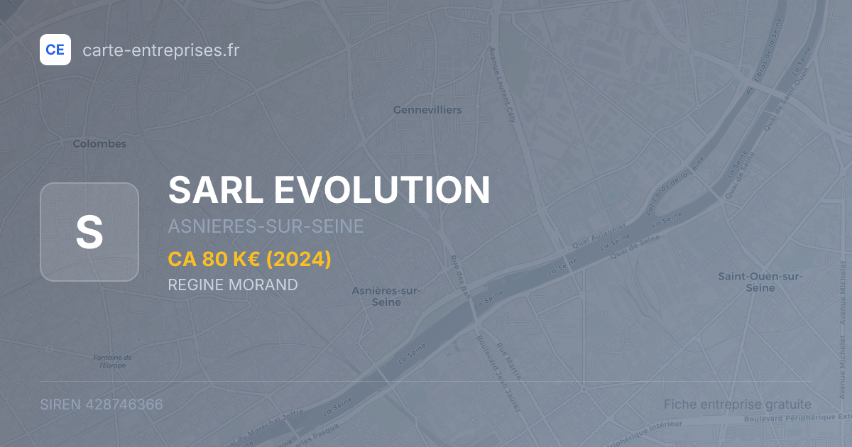 SARL EVOLUTION — 428746366 — fiche entreprise