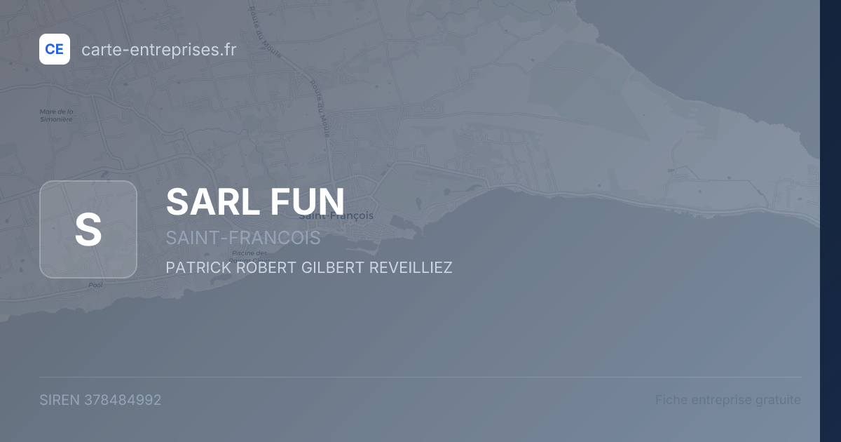SARL FUN — 378484992 — fiche entreprise