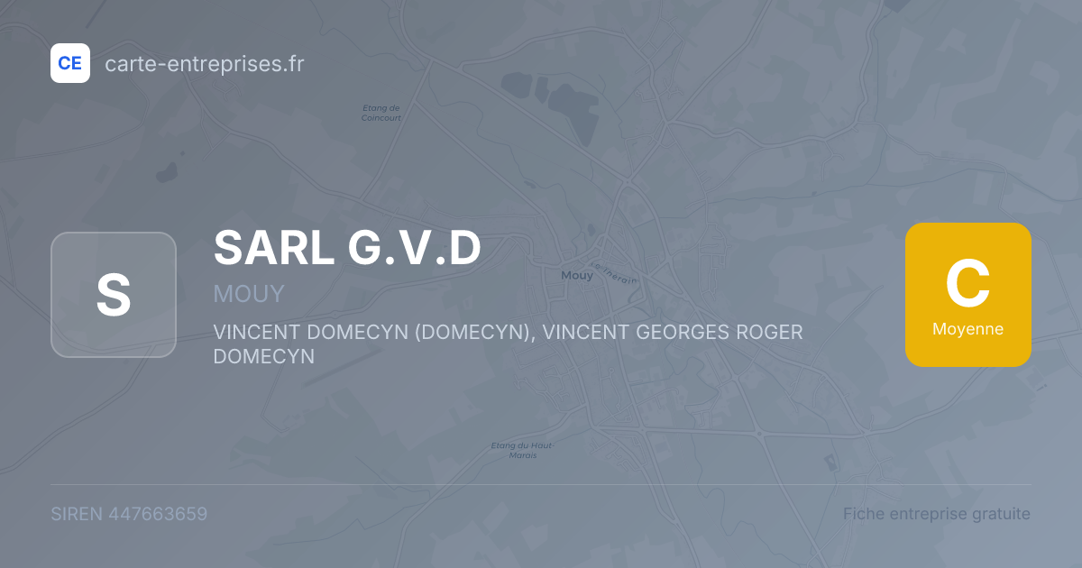 SARL G.V.D — 447663659 — fiche entreprise