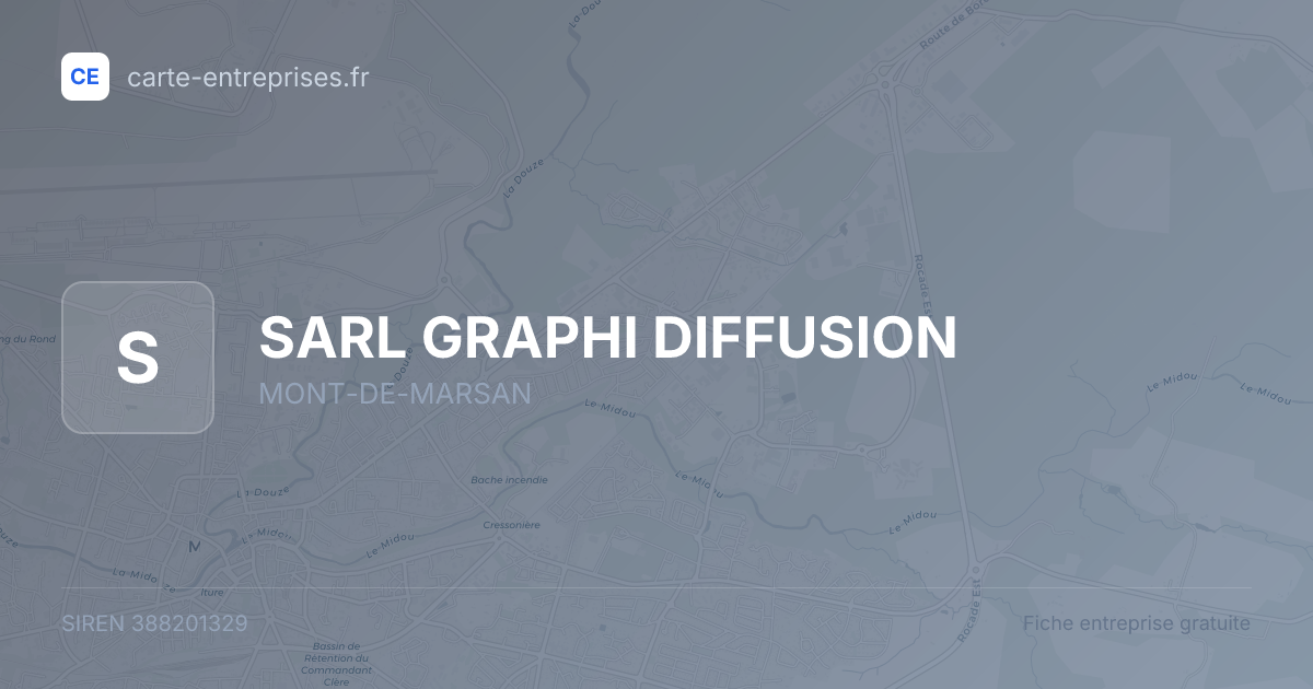 SARL GRAPHI DIFFUSION — 388201329 — fiche entreprise