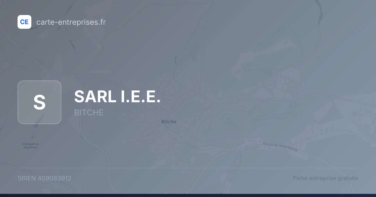 SARL I.E.E. — 409083912 — fiche entreprise