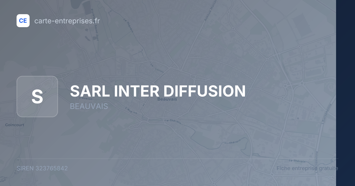SARL INTER DIFFUSION — 323765842 — fiche entreprise