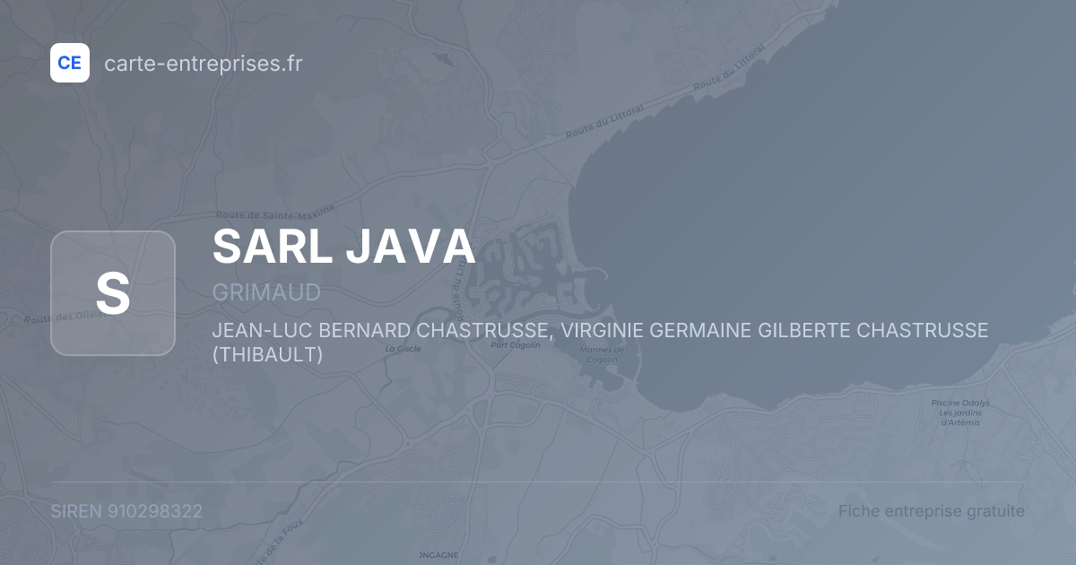 SARL JAVA — 910298322 — fiche entreprise