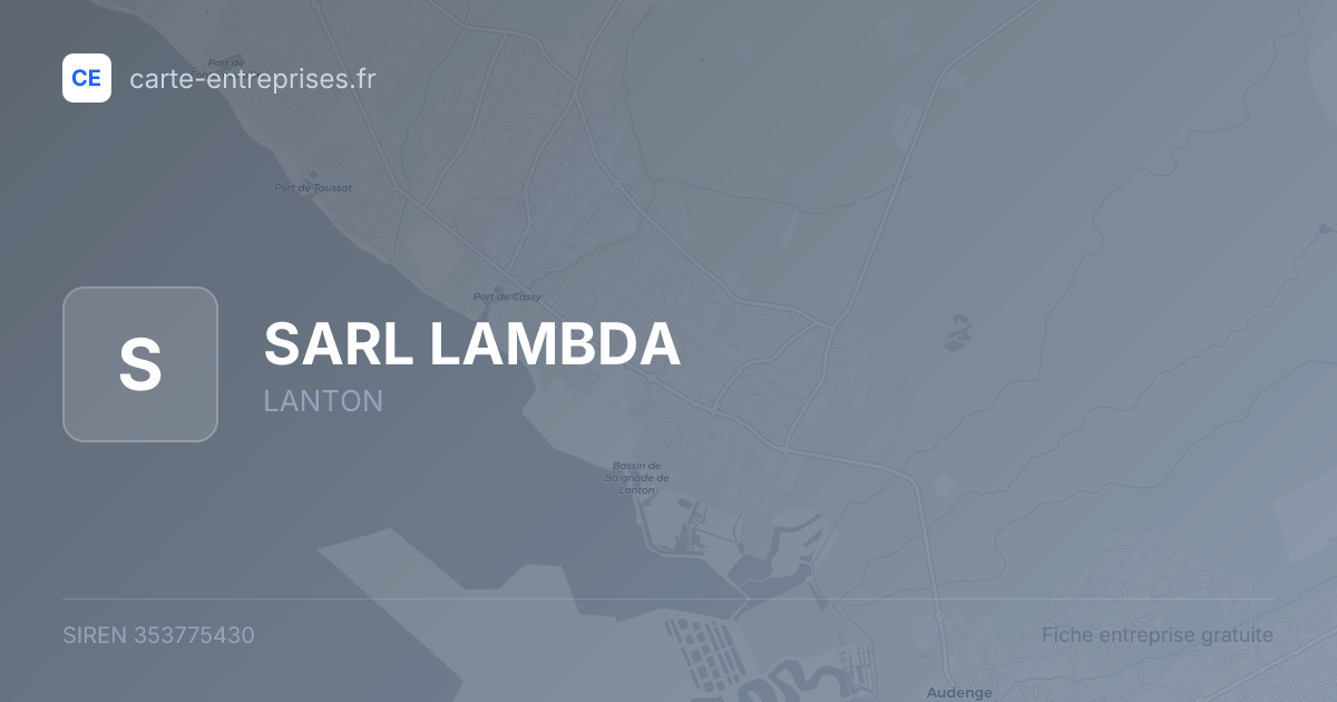 SARL LAMBDA — 353775430 — fiche entreprise