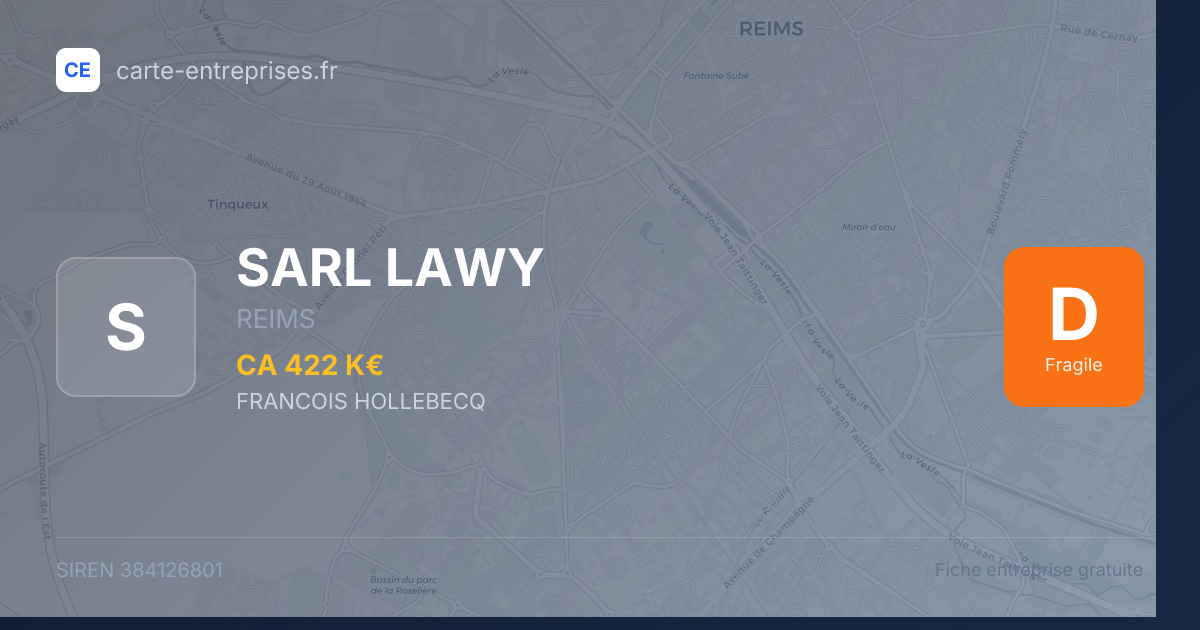 SARL LAWY — 384126801 — fiche entreprise