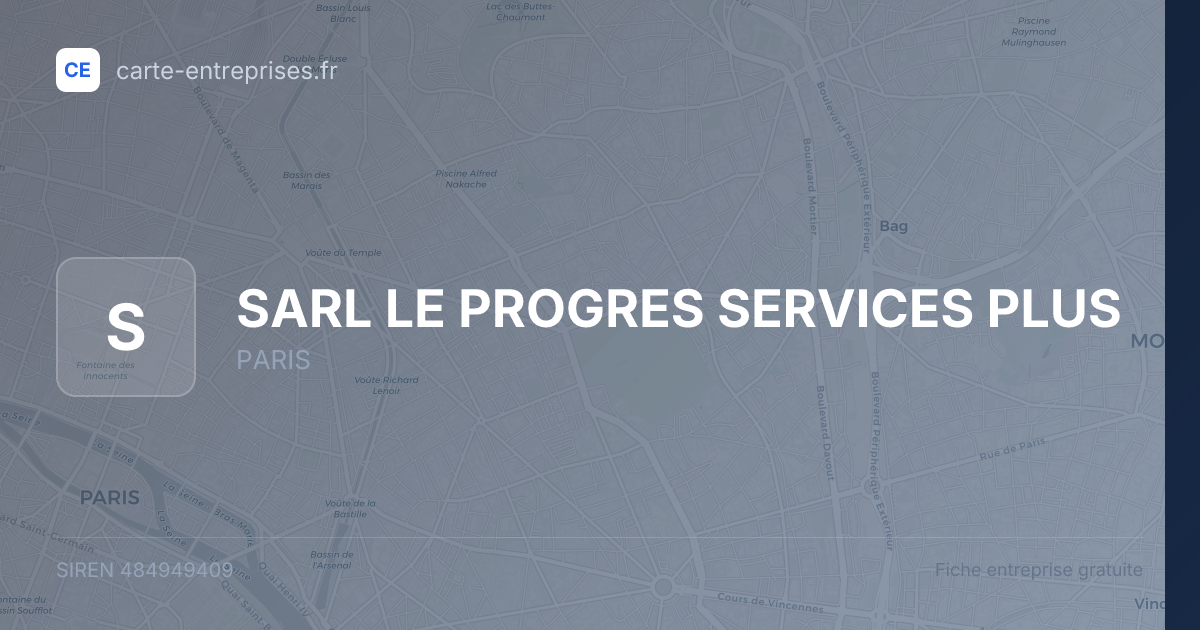 SARL LE PROGRES SERVICES PLUS — 484949409 — fiche entreprise