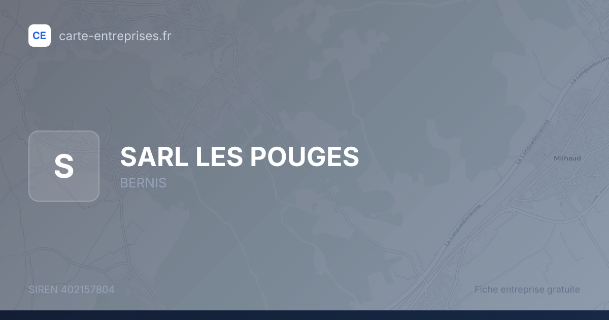SARL LES POUGES — 402157804 — fiche entreprise