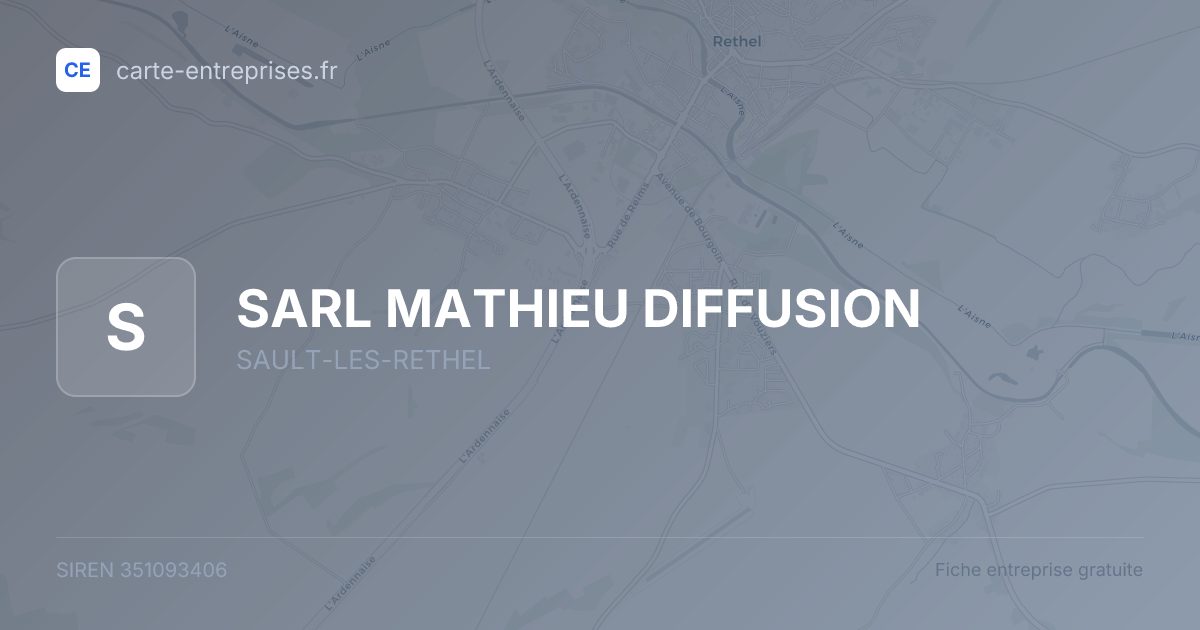 SARL MATHIEU DIFFUSION — 351093406 — fiche entreprise