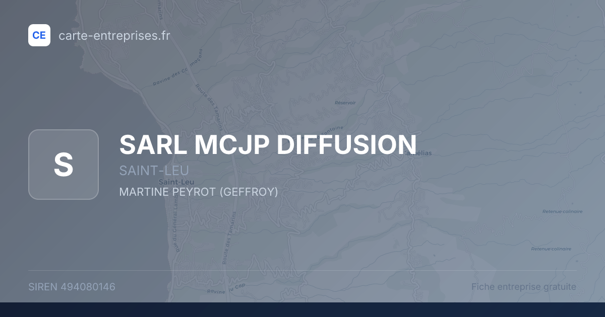 SARL MCJP DIFFUSION — 494080146 — fiche entreprise