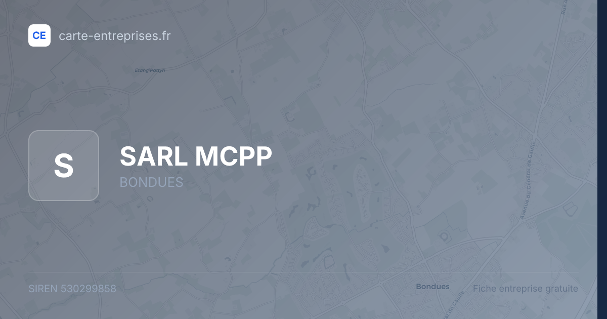 SARL MCPP — 530299858 — fiche entreprise