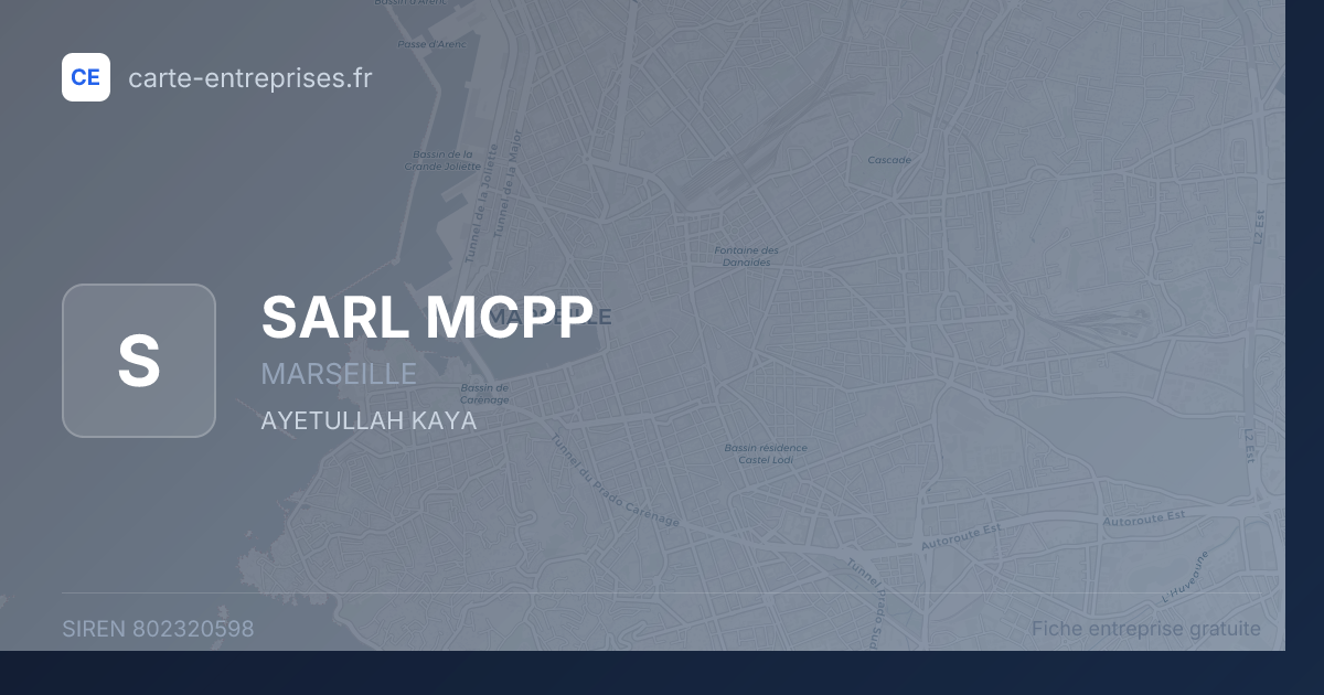 SARL MCPP — 802320598 — fiche entreprise