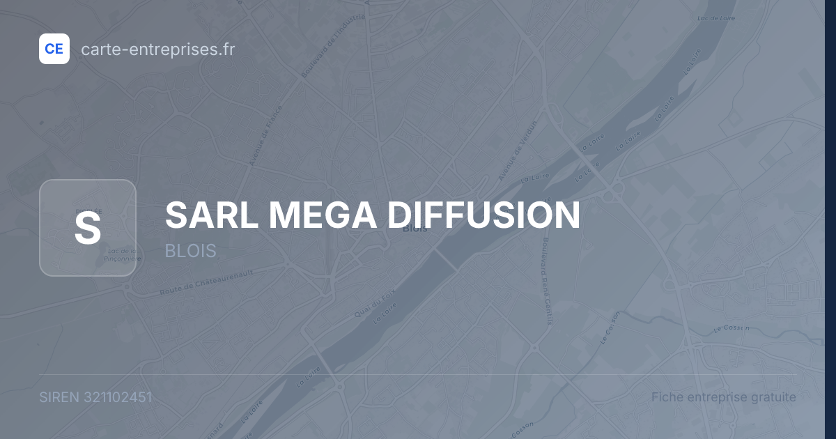 SARL MEGA DIFFUSION — 321102451 — fiche entreprise