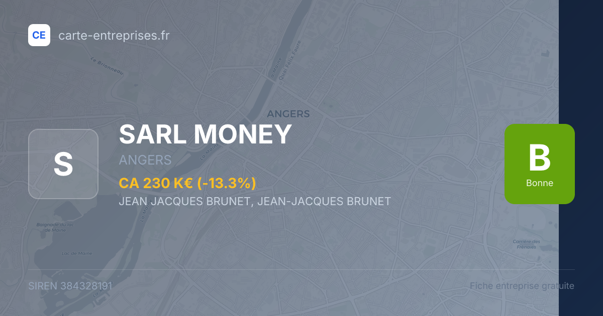 SARL MONEY — 384328191 — fiche entreprise