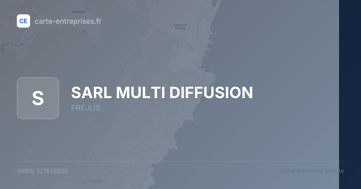 SARL MULTI DIFFUSION — 321659336 — fiche entreprise