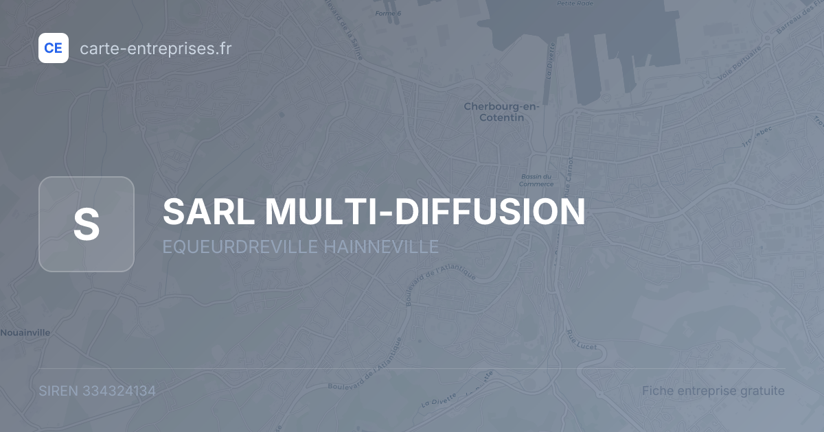 SARL MULTI-DIFFUSION — 334324134 — fiche entreprise
