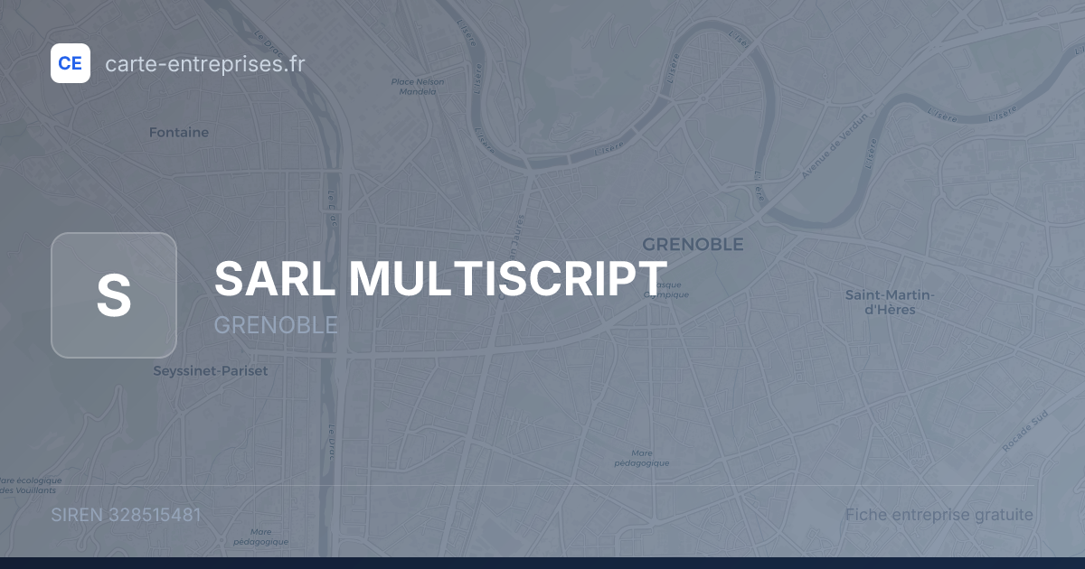 SARL MULTISCRIPT — 328515481 — fiche entreprise