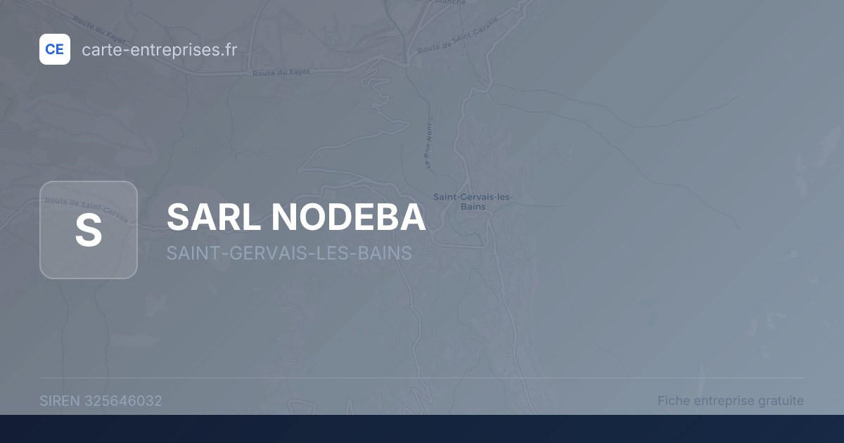 SARL NODEBA — 325646032 — fiche entreprise