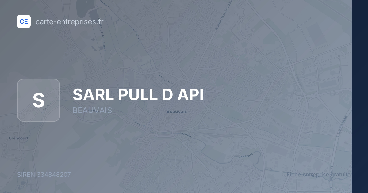 SARL PULL D API — 334848207 — fiche entreprise