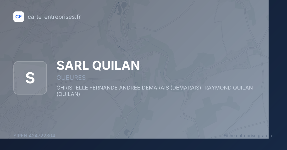 SARL QUILAN — 424722304 — fiche entreprise