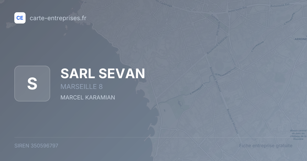 SARL SEVAN — 350596797 — fiche entreprise