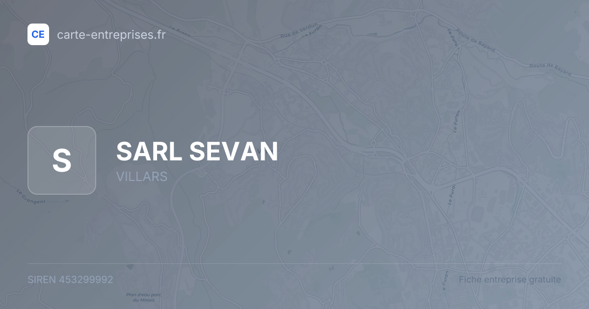 SARL SEVAN — 453299992 — fiche entreprise
