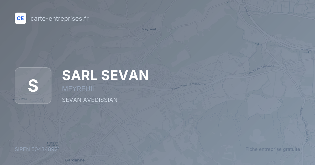 SARL SEVAN — 504348921 — fiche entreprise