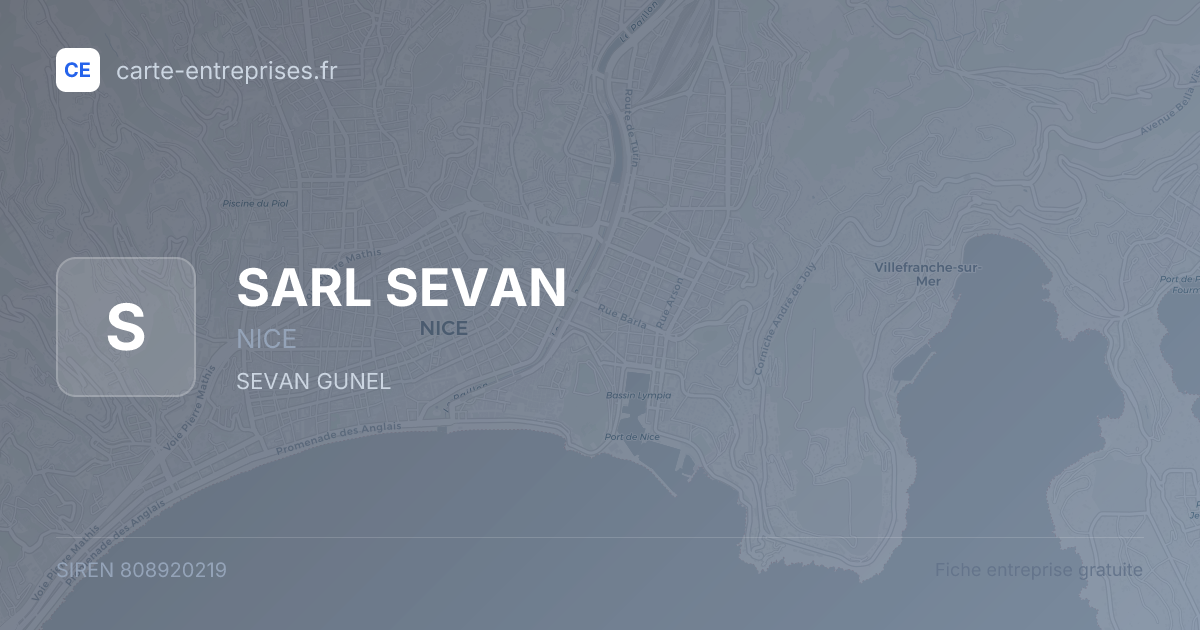 SARL SEVAN — 808920219 — fiche entreprise