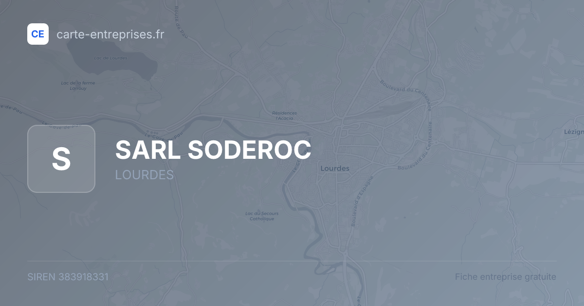 SARL SODEROC — 383918331 — fiche entreprise