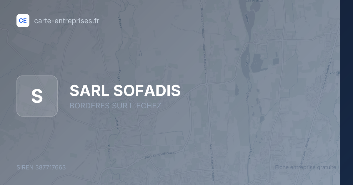 SARL SOFADIS — 387717663 — fiche entreprise
