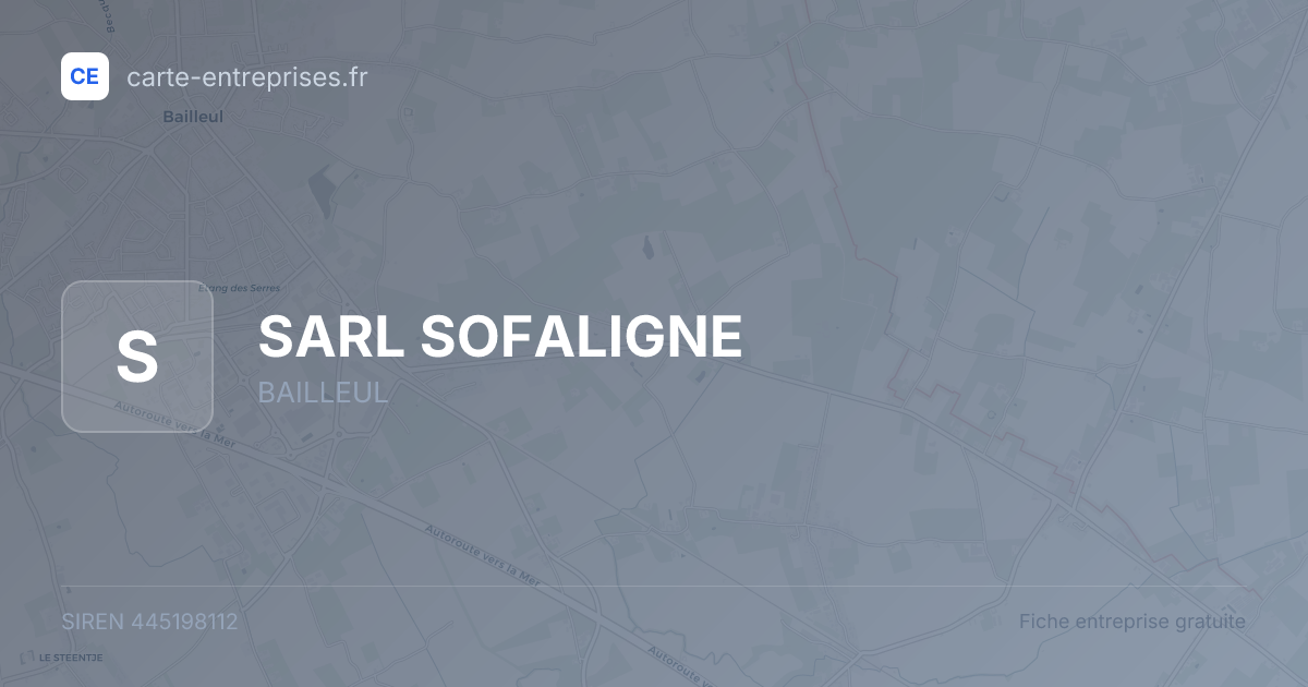 SARL SOFALIGNE — 445198112 — fiche entreprise