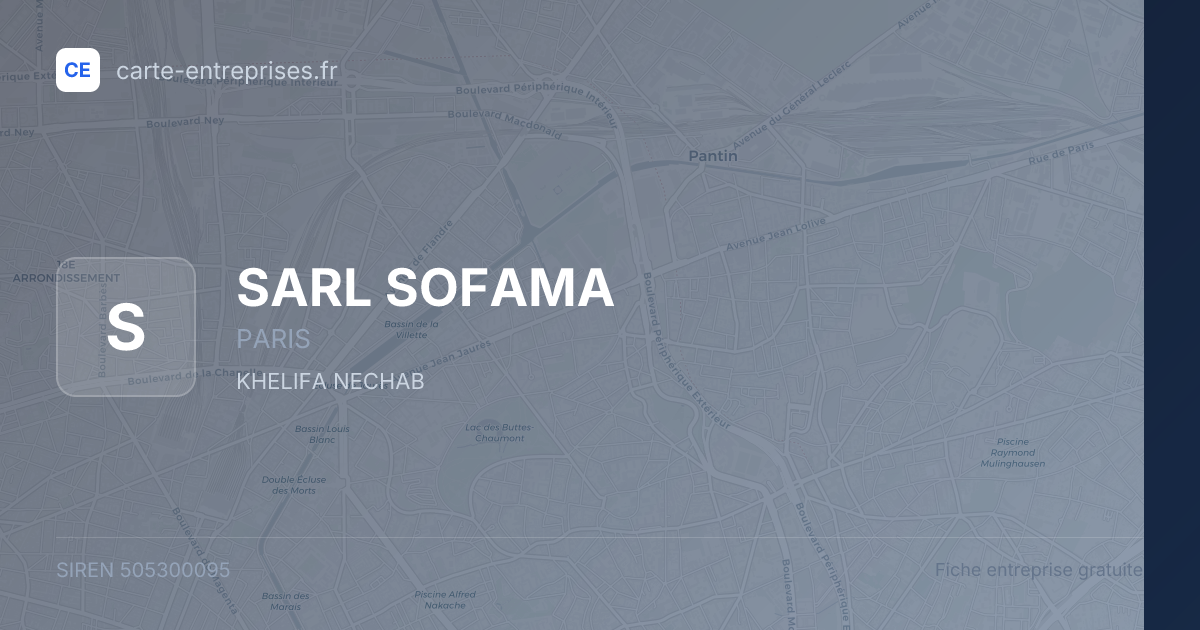 SARL SOFAMA — 505300095 — fiche entreprise