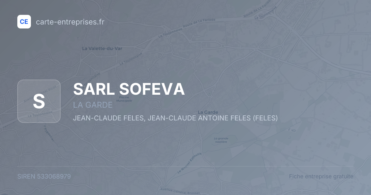 SARL SOFEVA — 533068979 — fiche entreprise