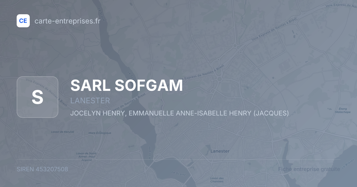SARL SOFGAM — 453207508 — fiche entreprise