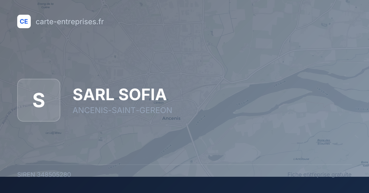 SARL SOFIA — 348505280 — fiche entreprise