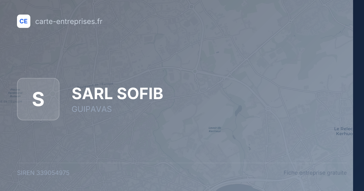 SARL SOFIB — 339054975 — fiche entreprise