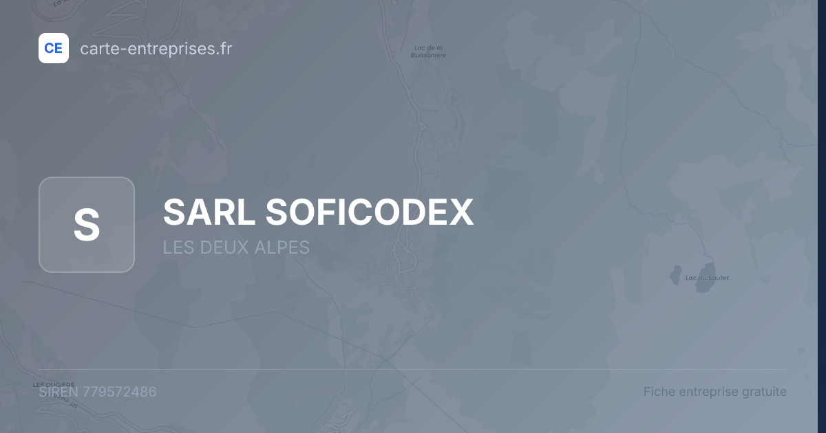 SARL SOFICODEX — 779572486 — fiche entreprise
